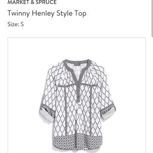 Market &Spruce Twinny Henley Style Top